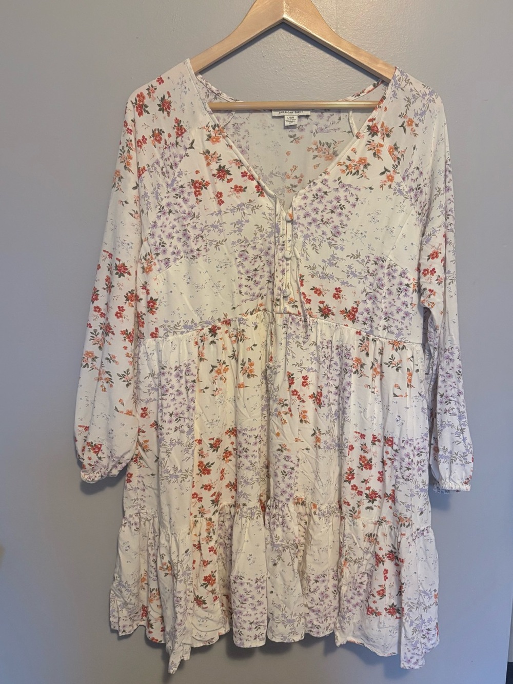 American Eagle Floral Dress 100% Viscose